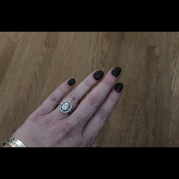 2ct. Oval Moissanite & Diamond 14k Ring. - Picture 8 of 11